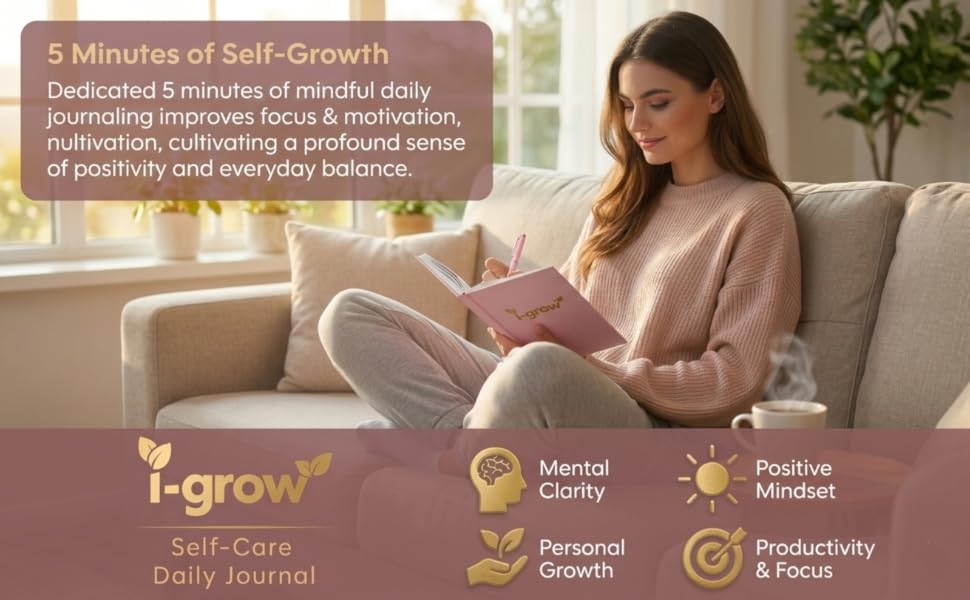 I-GROW gratitude journal features